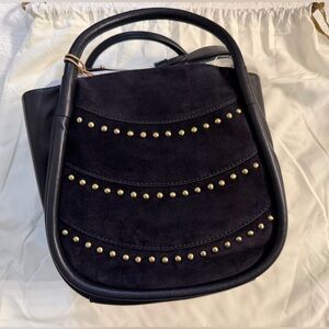 HOBO Navy and Gold Studded Bag